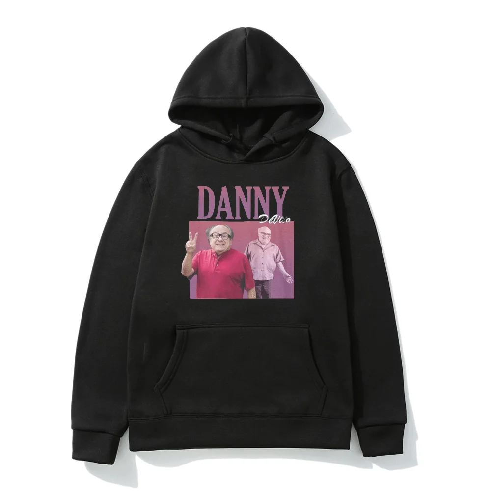 

United States Actor Danny DeVito 90s Vintage Print Hoodie Men Women Autumn Daily Casual Oversized Sweatshirt Couple Pullover Man