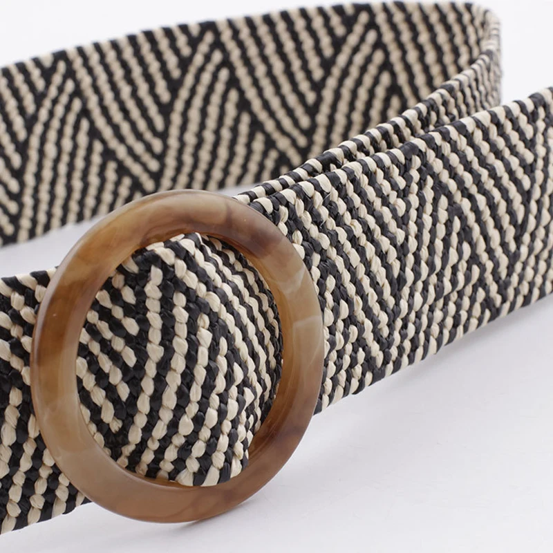 Женский Плетеный винтажный ремень из вощеной веревки эластичный плетеный