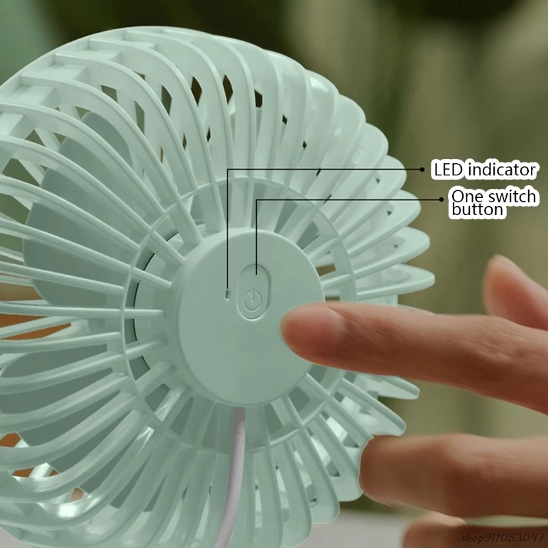 Портативный вентилятор охлаждения с 3 скоростями вращающийся на 360 ° 5 дюймов |