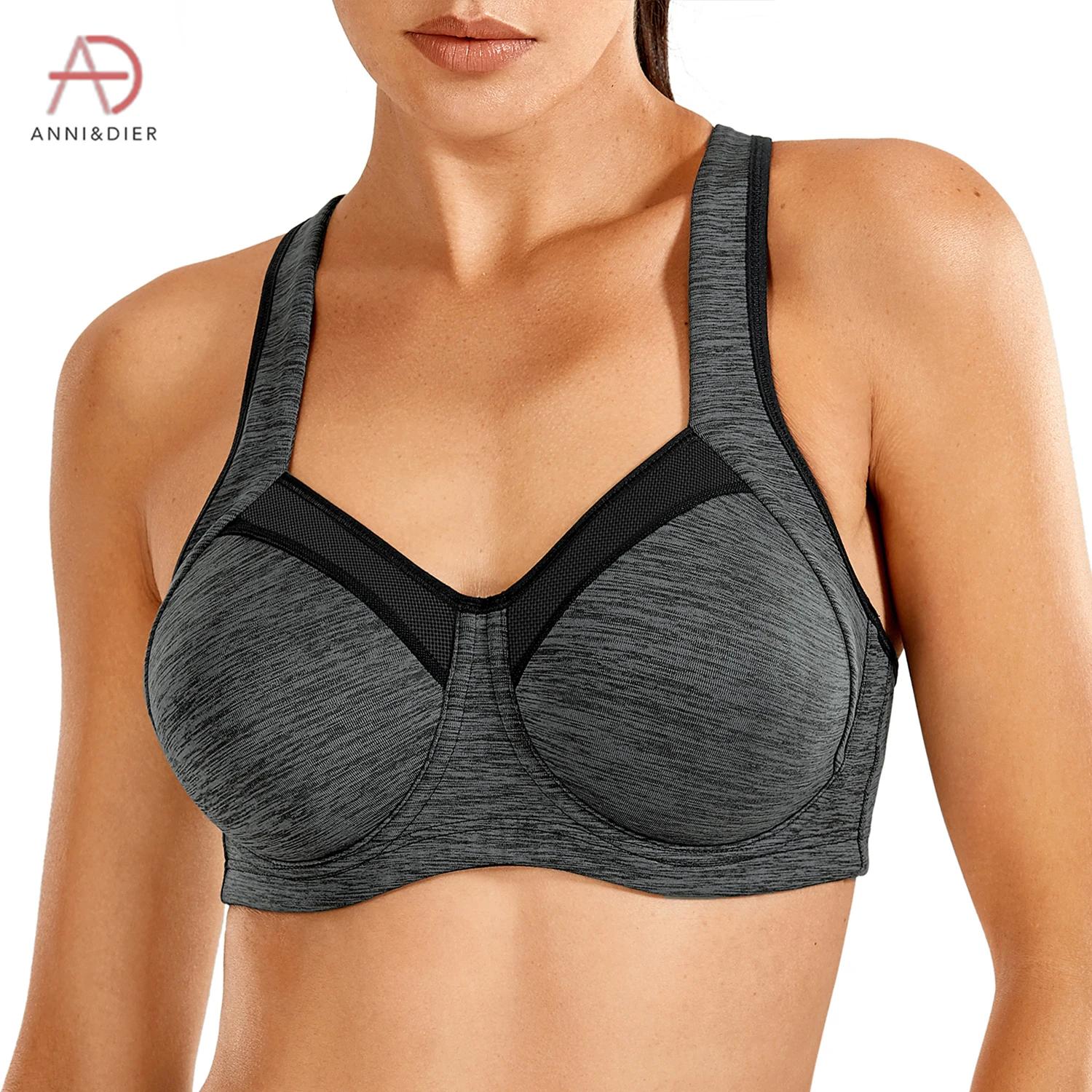 Women's Level 4 Support Non Padded Powerback Underwire Active Bra
