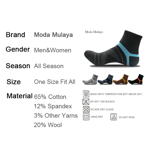 

5PCS Men's Compression Socks Men Merino Wool Black Ankle Cotton Socks Herren Socken Basketball Sports Compression Sock for Man