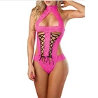 Женская кружевная Пижама с открытым бюстгальтером, игрушка для игр для взрослых, черный летний Стиль