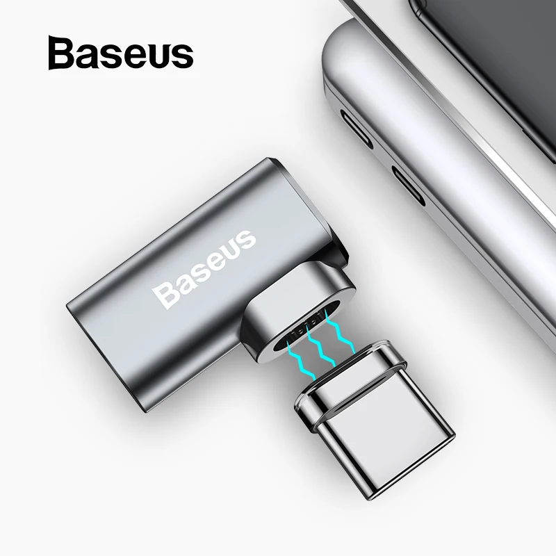 Baseus 86 Вт Магнитный USB C адаптер для MacBook Pro 15 дюймов 6 контактов локоть usb type C зарядный разъем для samsung USB адаптер