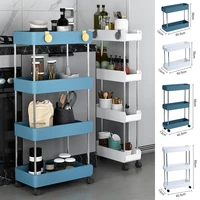 slim storage cart 234 tier mobile shelving unit organizer slide out storage rolling utility cart rack for kitchen bathroom