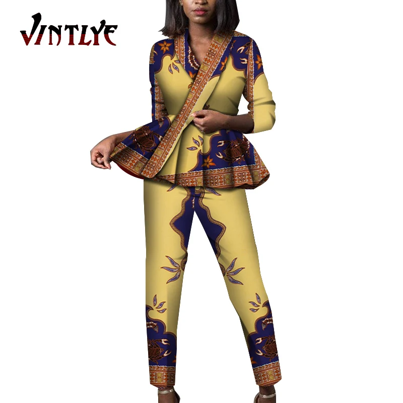 Дашики африканская одежда для женщин комплект из 2 предметов плиссированный топ