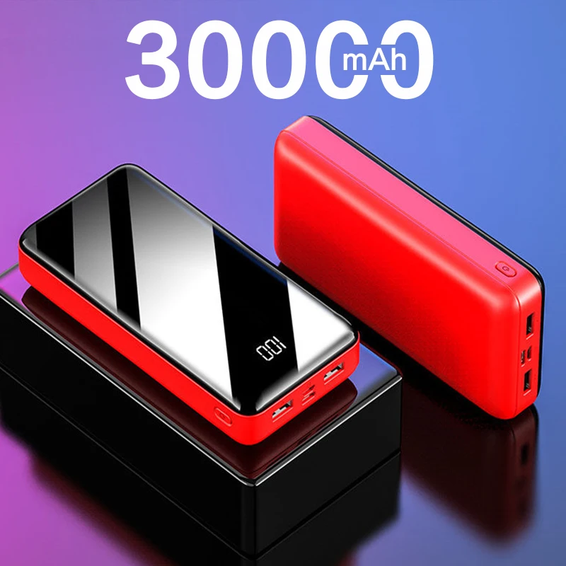 Новинка 2020 портативное зарядное устройство 30000 мАч Внешнее для iPhone Xiaomi |