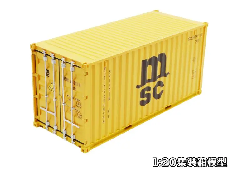 Collectible Toy Model Gift 1:20 Scale Mediterranean MSC 20 GP Truck Shipping Container For Business Decoration | Игрушки и хобби