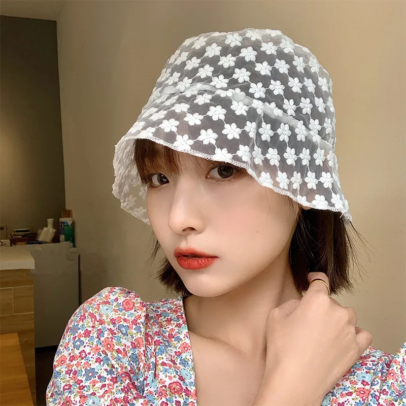 

2021 Прозрачная Кружевная Складная Женская тонкая шляпа в стиле хип-хоп