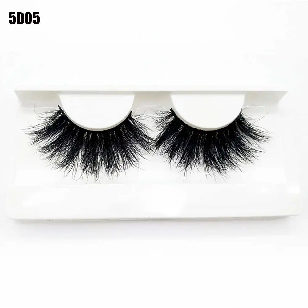 5 Mink Eyelashes Criss-Cross Natural Fake lashes Length 25mm Makeup 3D Mink Lashes Extension Eyelash Beauty - Color: 5