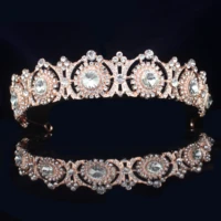 luxurious bridal tiara crown princess bride crystal diadem for women prom hair ornaments wedding bridal head jewelry accessories