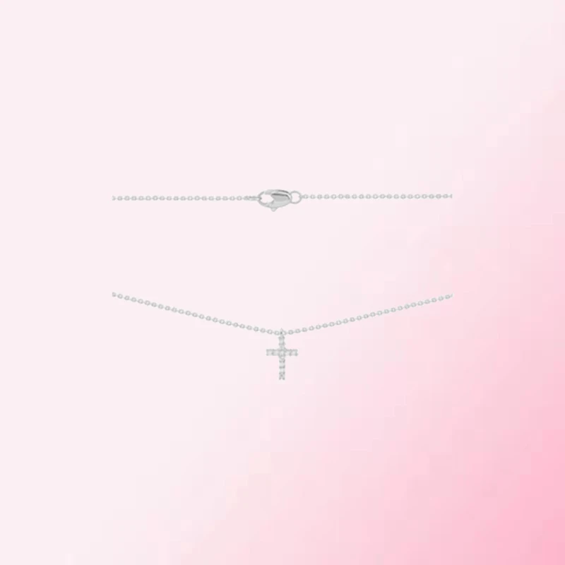 

1:1 Make 925 Sterling Silver Custom Cross Personalized Simple Fashion Necklace