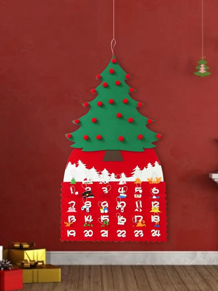 Войлочные Рождественские елочные украшения Адвент календарь Набор DIY