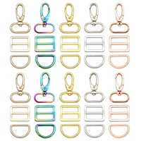 colorful swivel hook claw clasp 25mm slide strap buckle d ring adjuster buckle for dog collar backpack purse hardware