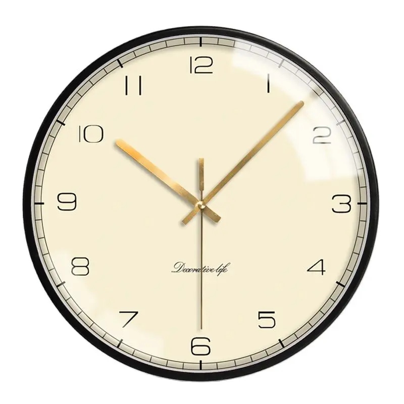 Часы настенные кварцевые в скандинавском стиле тихие металлические современные