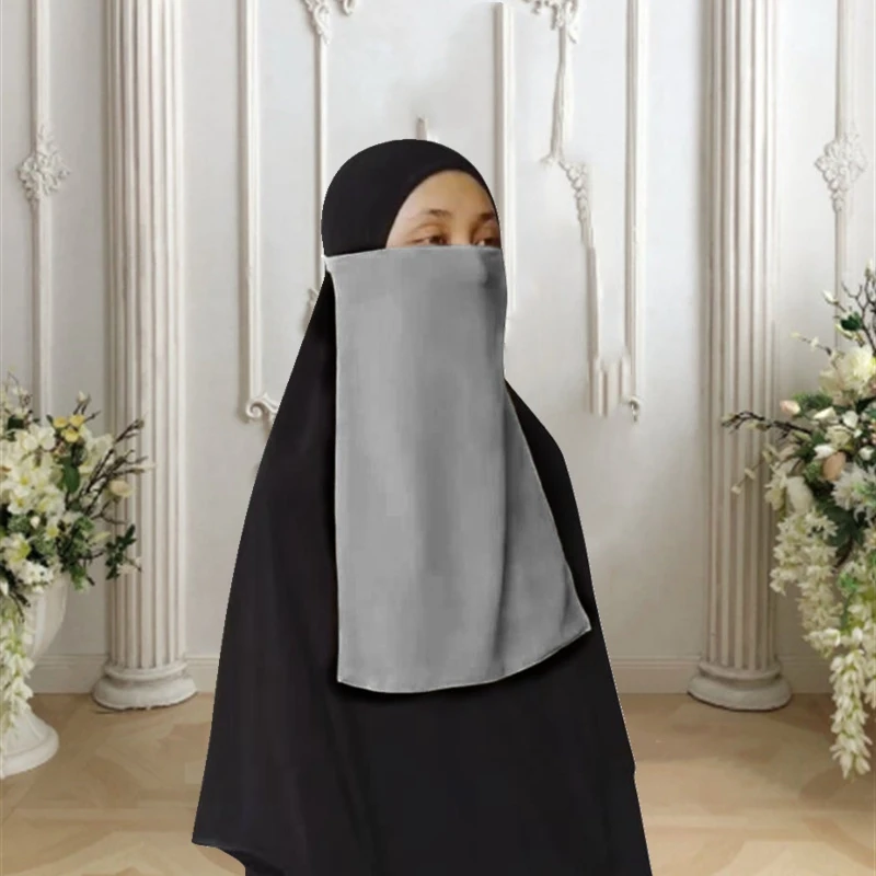 Исламский хиджабы для женщин вуаль Niqab маска лица Паранджа арабских однослойный