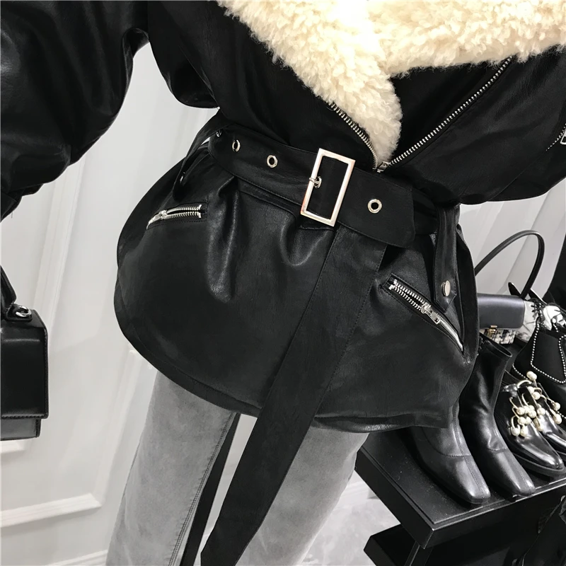 Новинка 2021 зимнее пальто из искусственной овчины женская черная теплая