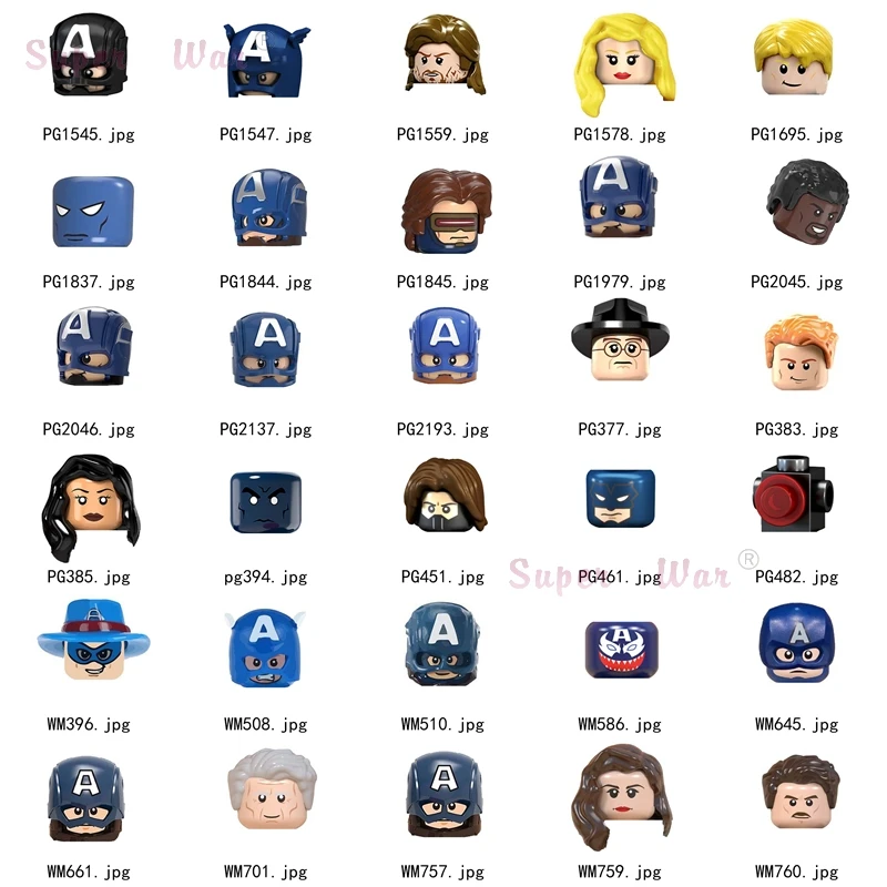 

Фигурки одиночных моделей, аксессуары для головы, строительные блоки, игрушки, серия-030