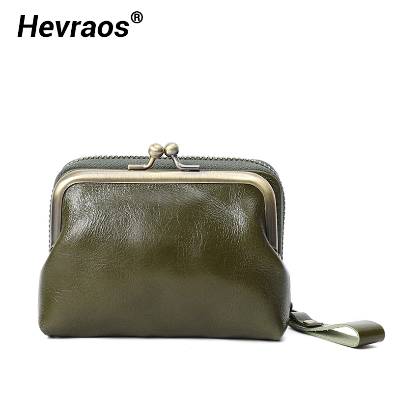 

Small Card Bag Women Wallet New Fashion Retro Frame Purse Card Holder Credit Card Holder Coin Purses Genuine Leather Mini Clutch