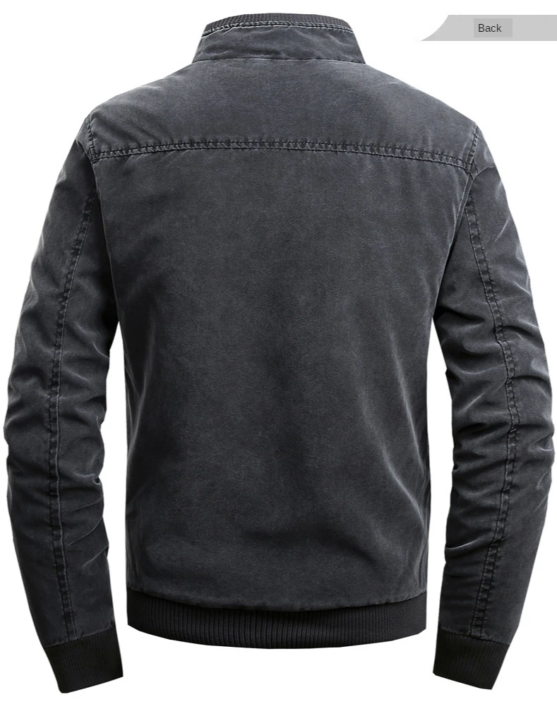 

Cotton Winer Mens Jackets Warm Thicken Stand Collar Simple Solid Casual Men's Coats Clothing