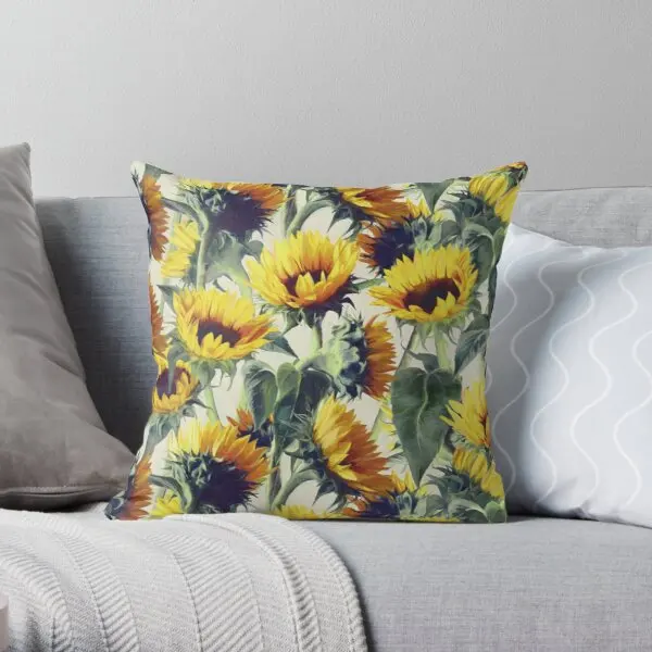 

Sunflowers Forever Printing Throw Pillow Cover Decorative Car Bedroom Waist Hotel Fashion Comfort Office Pillows not include