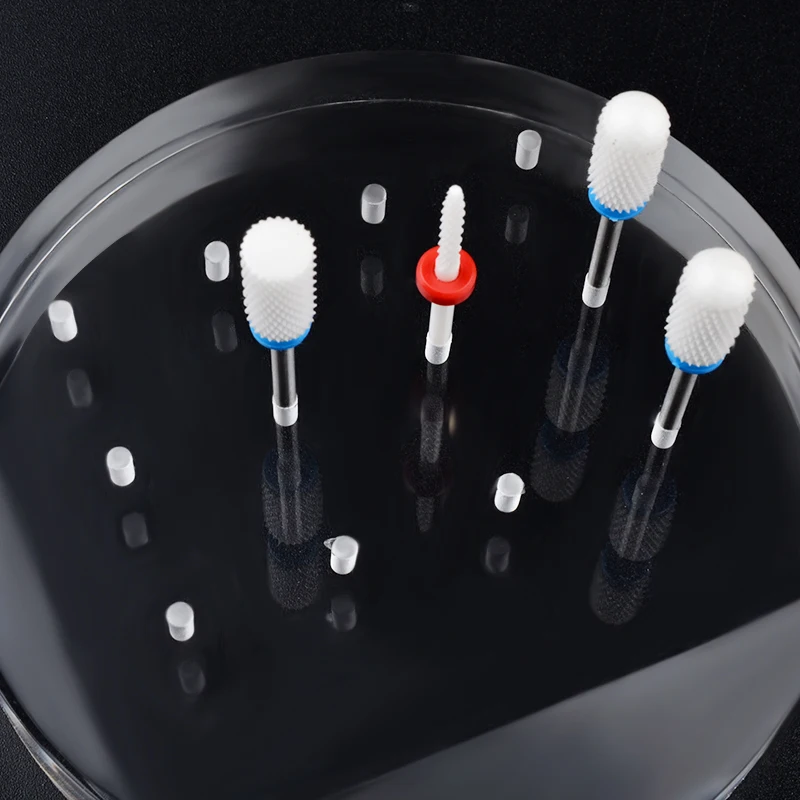 

12 Nail Drill Bit Holder Transparent Nail Drill Bit Holder Exhibition Stand Display Nail Art Container Storage Box Nail Tool