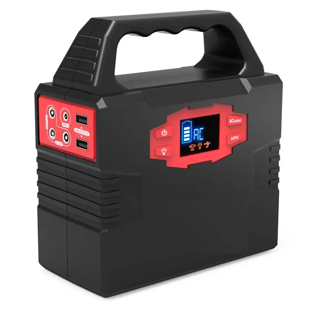 

Durable Power Station Lithium Battery 150Wh AC Peak Output 200W Solar Power Generator For Camping Laptop Mobile Power Supply