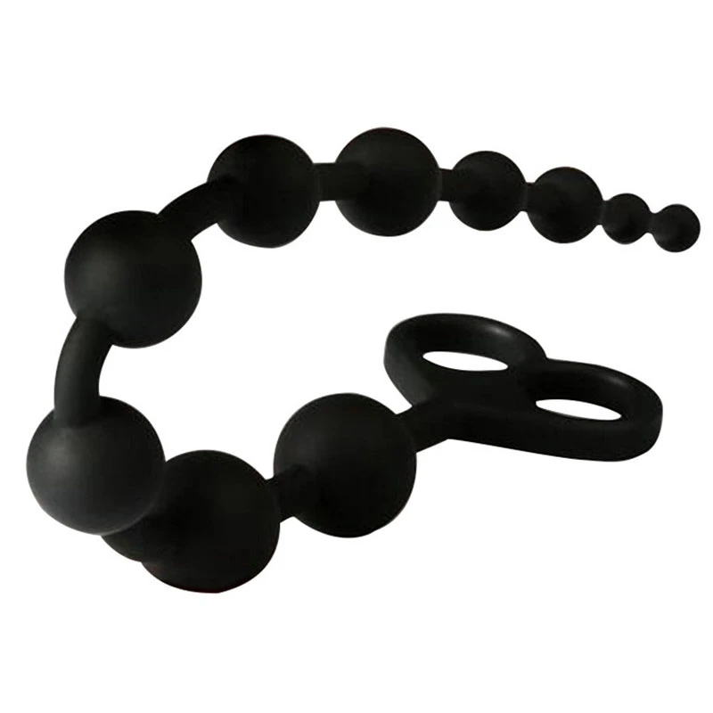 Силиконовые шарики 34 см большой размер вибратор Анальная пробка бусины ручная