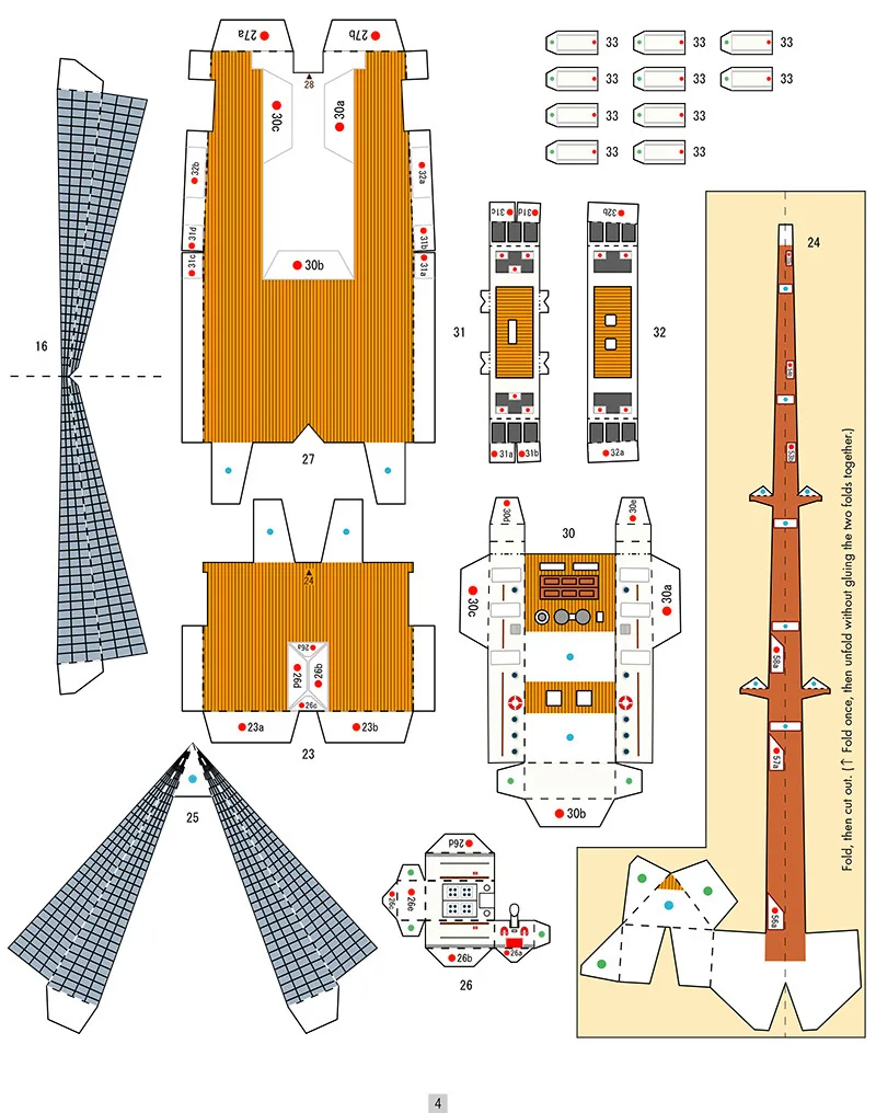 

1:300 Portuguese Sagres II sail training ship paper model sailing ship model DIY
