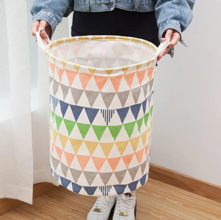 Льняная Большая вместительная корзина для хранения игрушек с героями