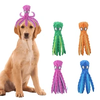 new 8 legs octopus soft plush dog toys outdoor play interactive squeaky dogs toy sounder sounding chew tooth toy dog supplies