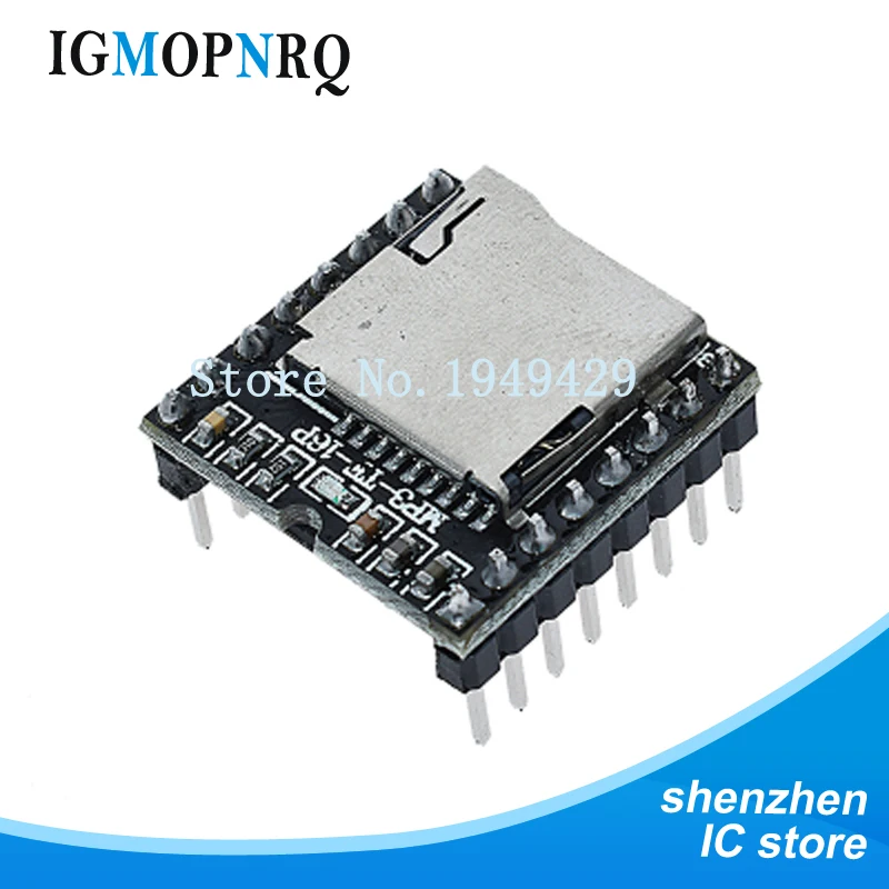 10pcs DFPlayer Mini MP3 Player Module MP3 Voice Decode Board Supporting TF Card U-Disk IO/Serial Port/AD for android