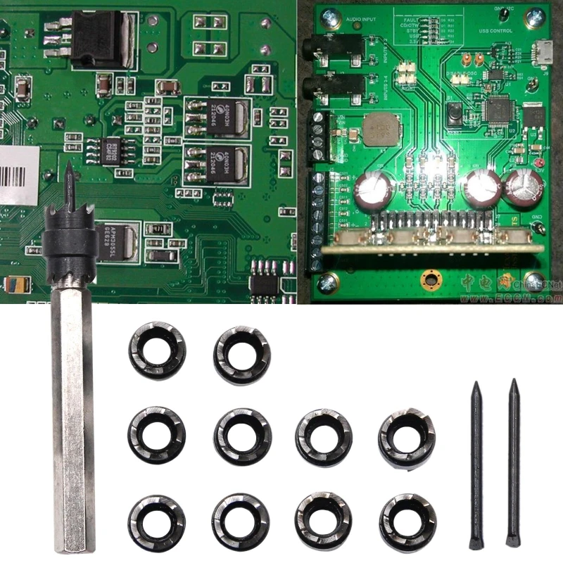 

13 шт. 3/8 дюйма двухсторонний роторный точечный сварной резак для удаления сверл высокоскоростной инструмент с комплектом сменных лезвий