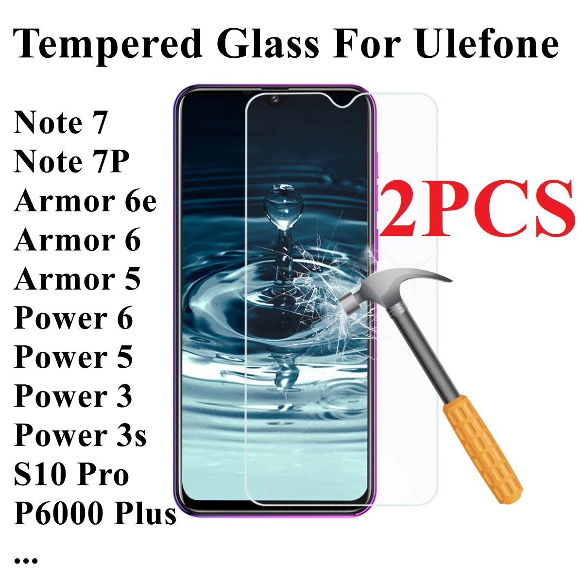 Закаленное стекло 9H 2.5D для Ulefone Note 7 защитная пленка Armor 6e Power 6 5 3 3S 3L P6000 Plus S10