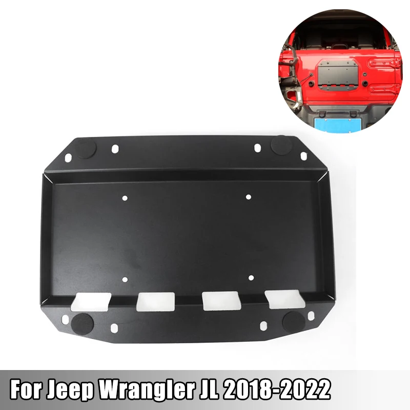 

Car Tailgate Exhaust Air Vent Cover Aluminum Alloy License Plate for Jeep Wrangler JL 2018-2021 Car Exterior Door Accessories