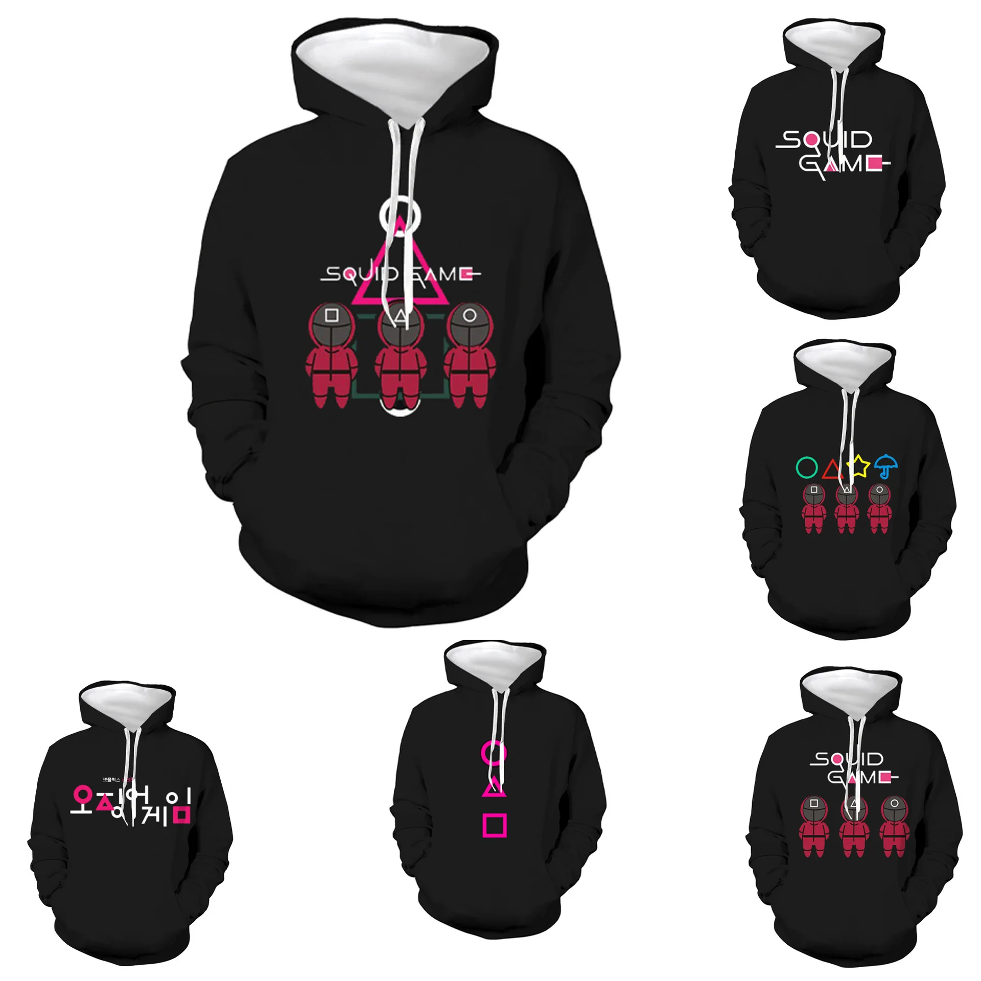 

Squid Game Hoodie Men Women 3D Digital Printed Hooded Pullover 2021 Autumn Casual Funny Unisex Sweatshirts Boy Giel Streetwear