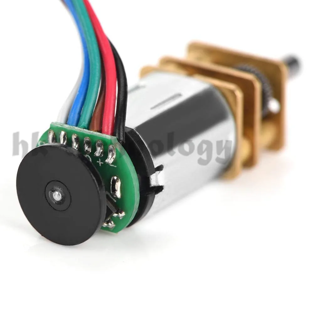 Bringsmart GB12-N20B микро двигатель постоянного тока 3V 6V с датчиком диске 30-500 об/мин