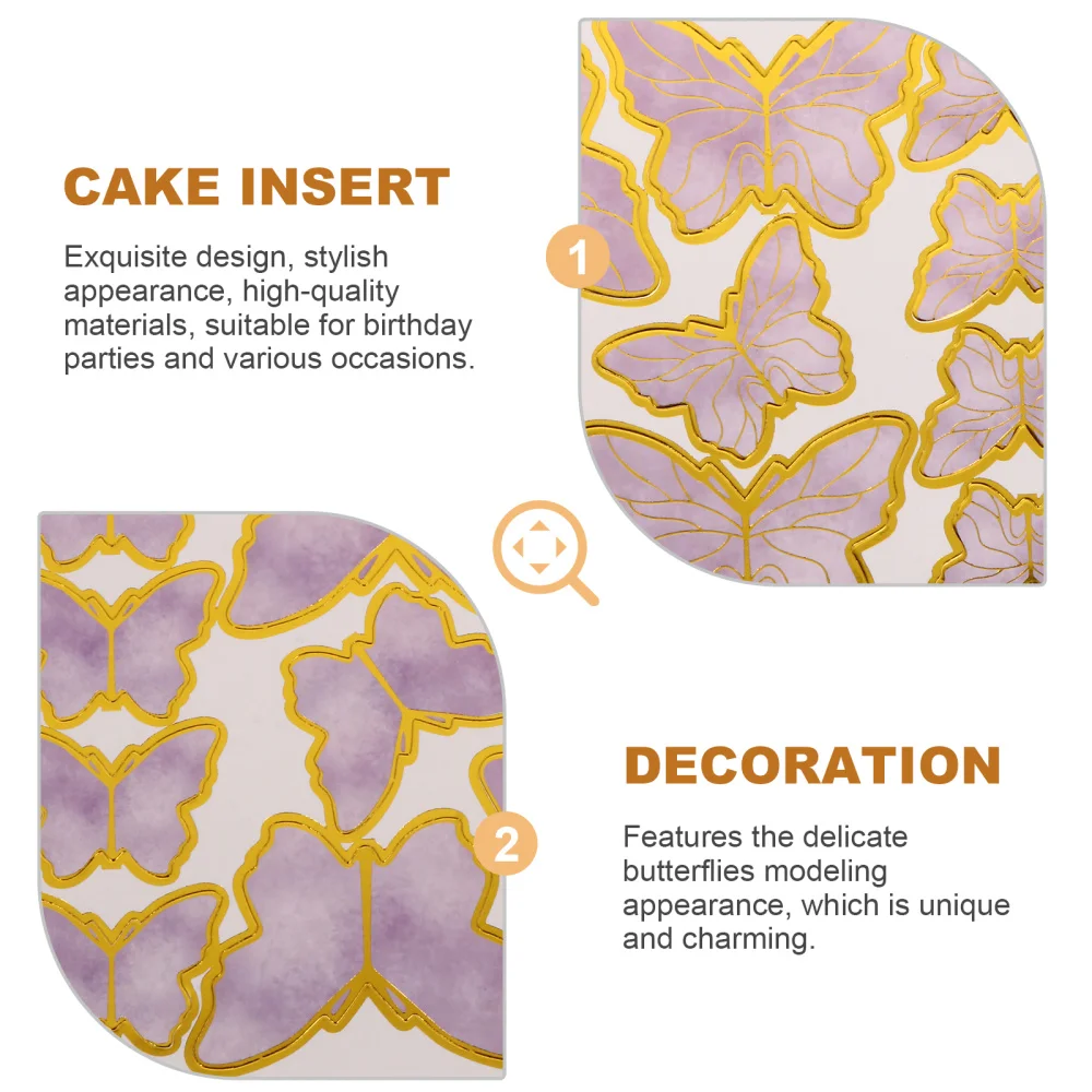 

60pcs Butterflies Cake Toppers Birthday Cake Decors Party Supply Pastry Decor
