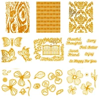 flowers leaves butterfly phrases background hot foil plate for diy scrapbooking letterpress embossing paper cards craft new 2020