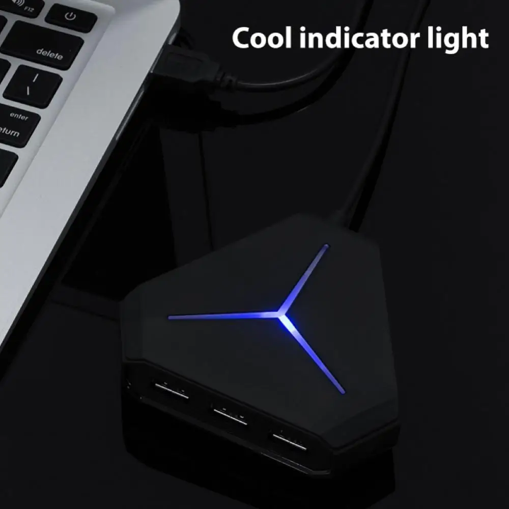 6 Port USB Hub 1m Cable Splitter With TF SD Card Reader Mic AUX Cool Light Charging 2.0 for Multi Device Desktop Laptop | Компьютеры и
