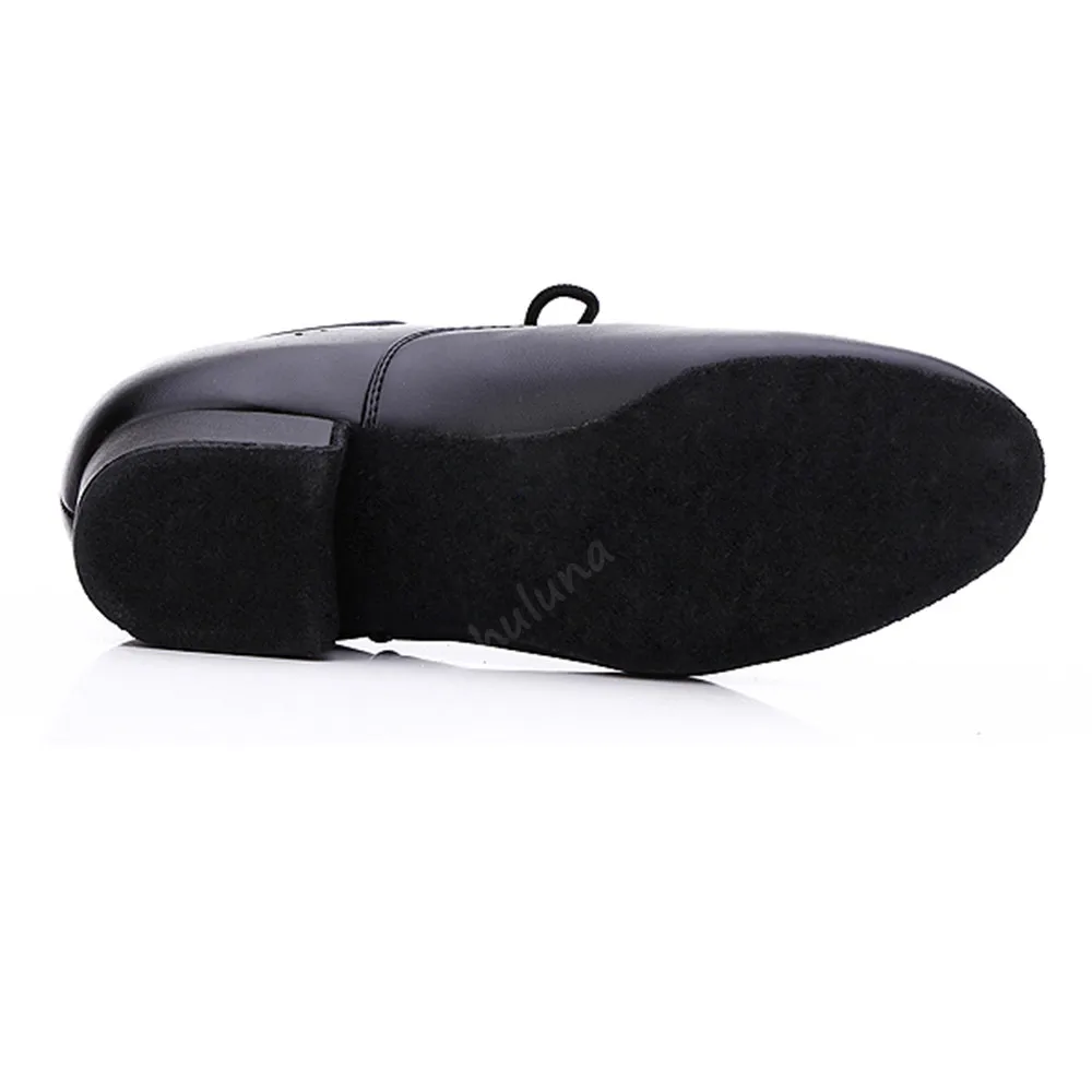 Мужские современные туфли для латиноамериканских танцев на низком каблуке