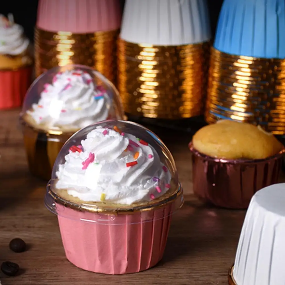 

50Pcs Cupcake Cup Non-stick Oil Proof Muffin Cup Paper Wrapping Edge Cupcake Liner Party Supplies