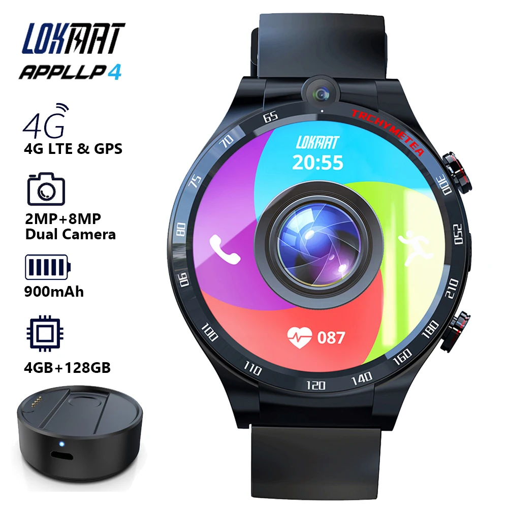 Смарт часы LOKMAT Apple Watch 4 Android 10 7 Wi Fi двойная камера|Смарт-часы| |