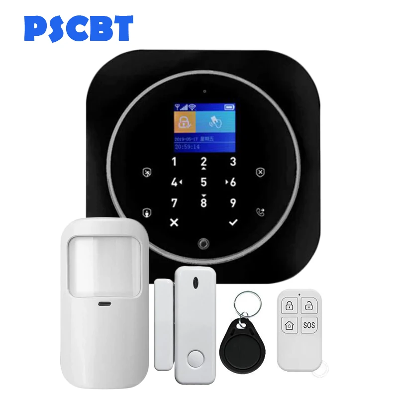 Kit 2 PS12 Tuya домашняя охранная Wi-Fi сигнализация GSM SIM карта телефон дозвон приложение дистанционное управление 11 видов языков вор охранная сигнализация - Color: Kit 2