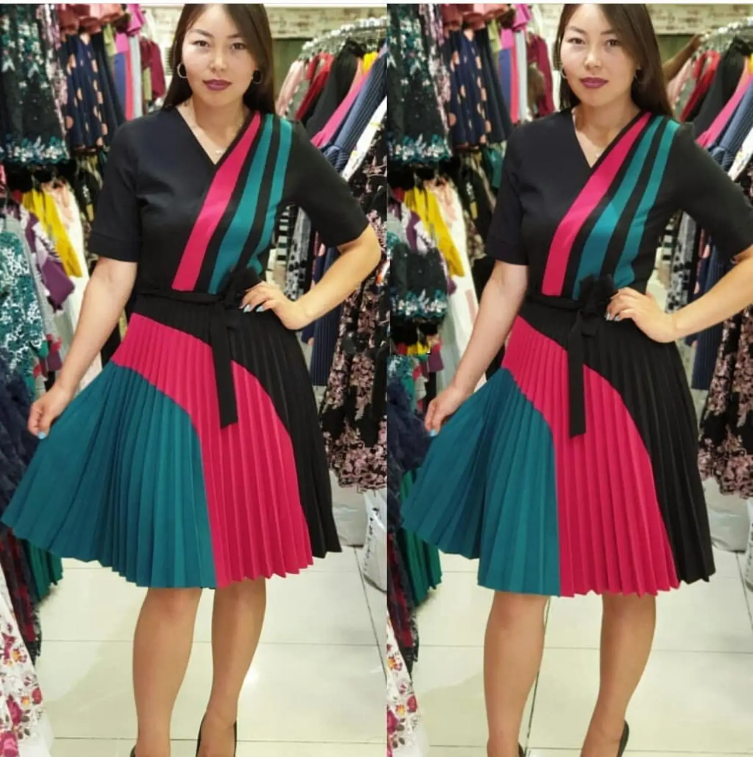 Элегантное Африканское платье Дашики плиссированная юбка базин мусульманская