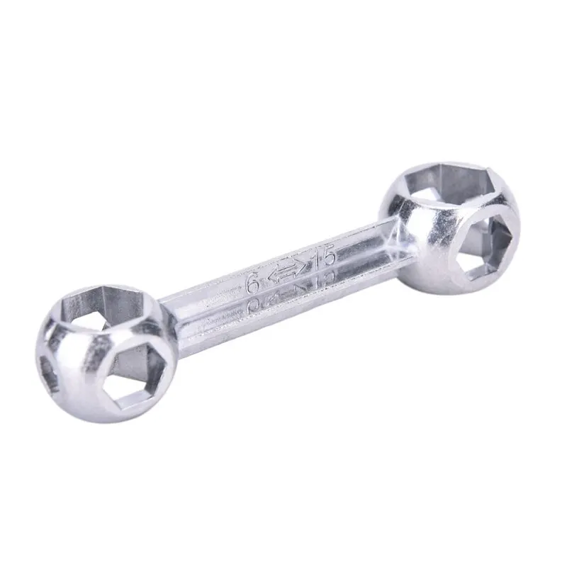 

10 in 1 Hexagon Bone Wrench 6-15mm Mini Portable Bicycle Bike Repair Tool Torque Wrench Holes Cycling Spanner Multi Tools