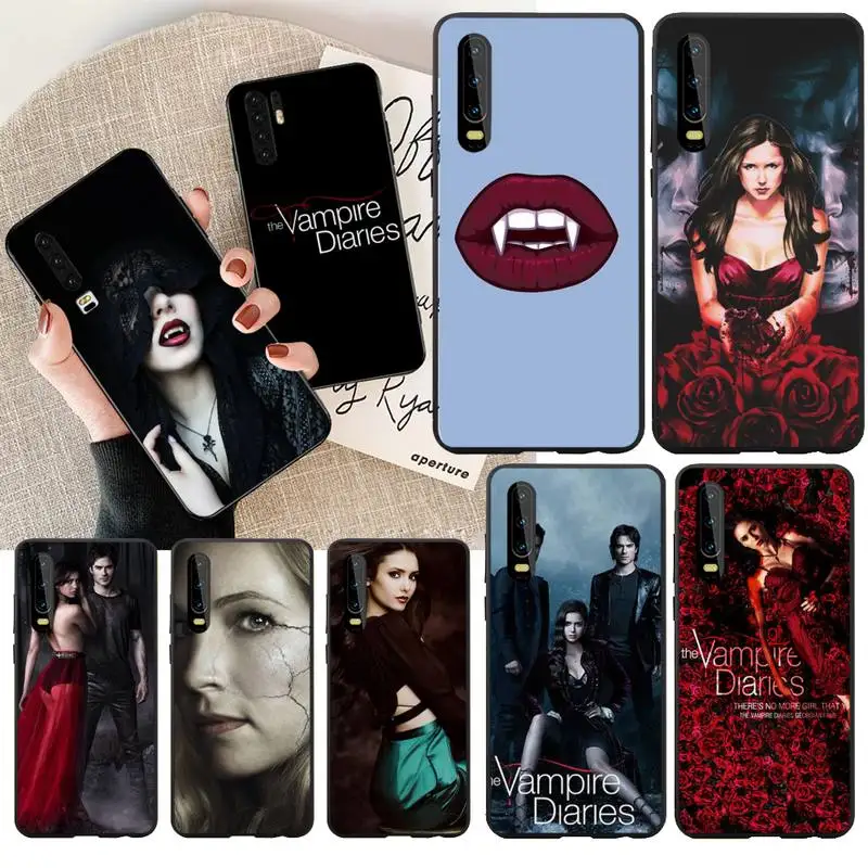 Чехол PENGHUWAN с дневниками вампира черный мягкий чехол для телефона Huawei P30 P20 lite Mate 20