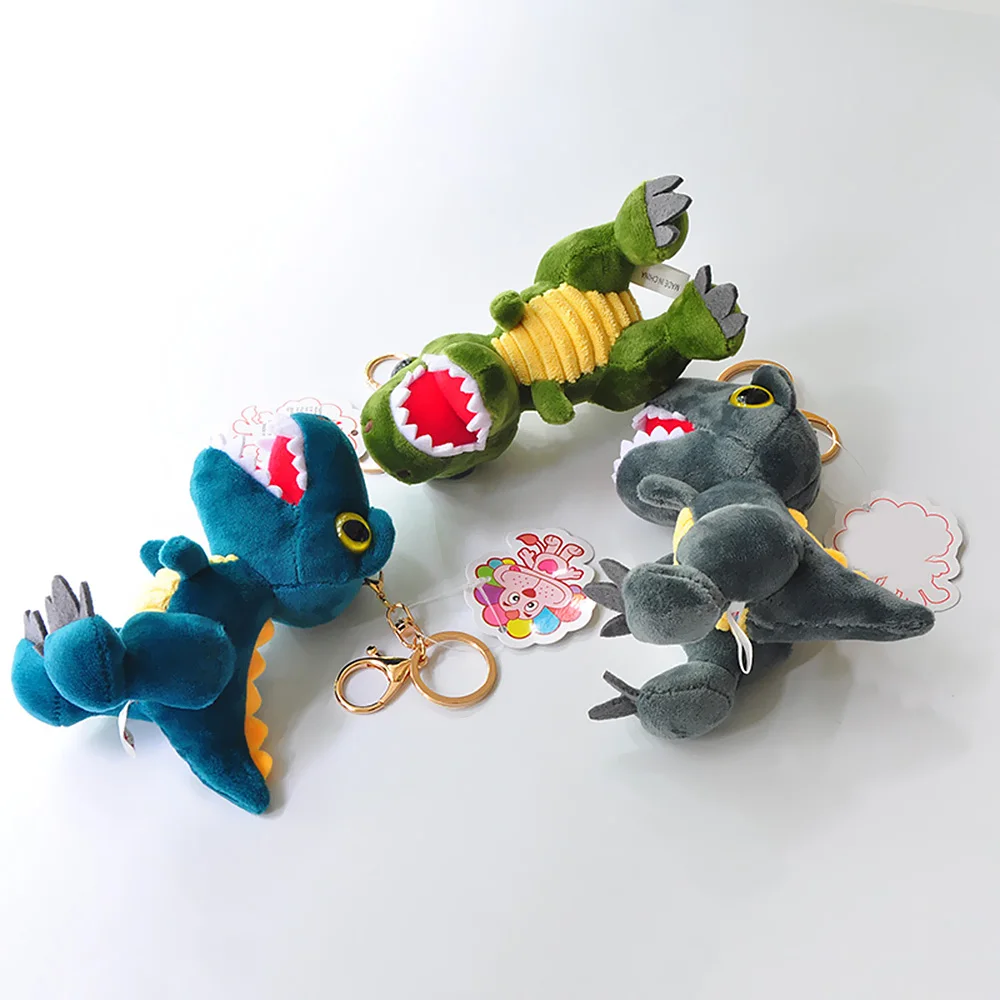 

Dinosaur Plush Toy Animal For Kids 13cm With Metal Keychain