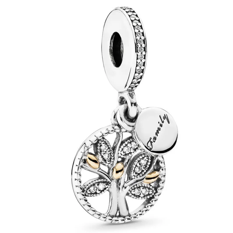 Сверкающие листья семейное наследие кулон в виде дерева жизни подвеска браслет
