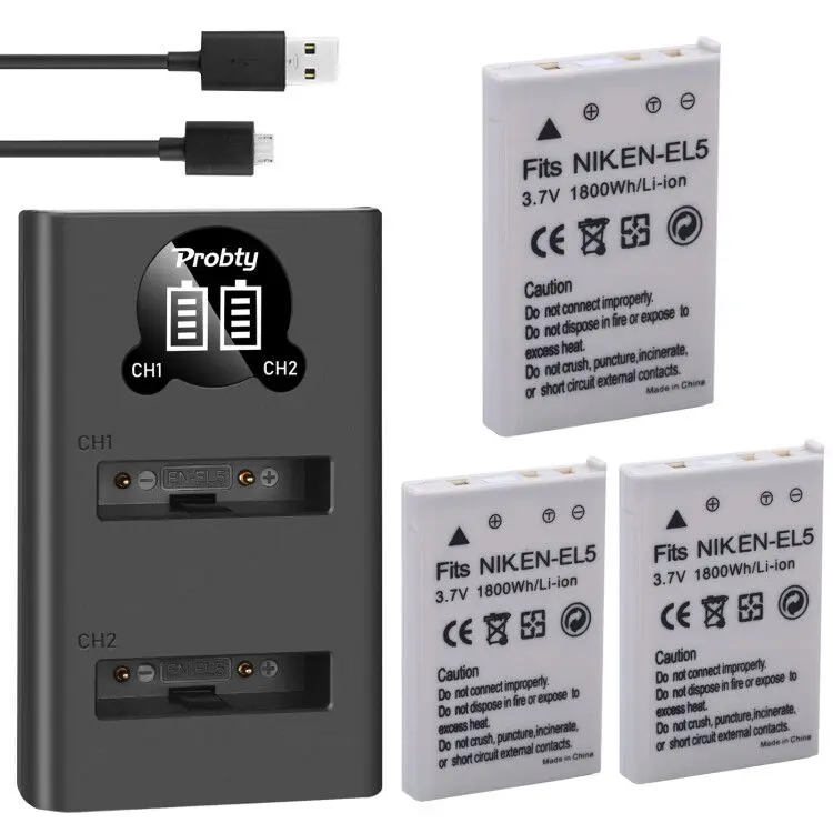 

Зарядное устройство для камеры Nikon CoolPix P530 P510 P500 P90 P80 4200 5900 7900 P4 S10