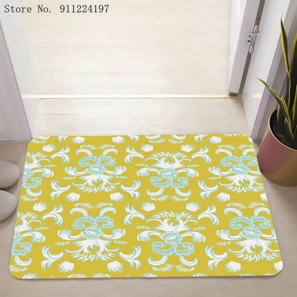 

Welcome Mat Entrance Anti-Slip Mat Hallway Vintage Retro Print Carpet For Room Bedroom Home Kitchen Doormat Art Pad 60x40cm